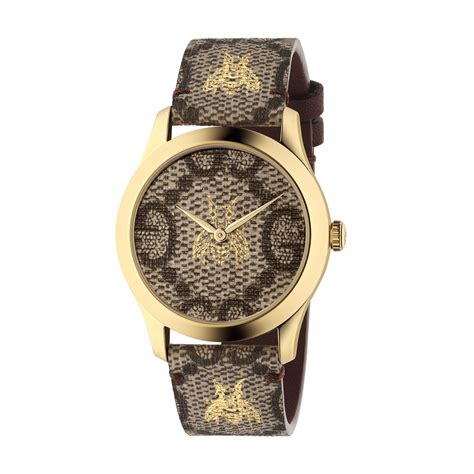 gucci timless gold tone 38mm|Gucci timeless leather strap.